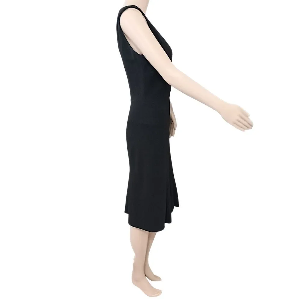 Moschino Beaded Party Dress Sz 6‎ S Cheap Chic Black Drop Waist Elegant LBD READ - Picture 5 of 16